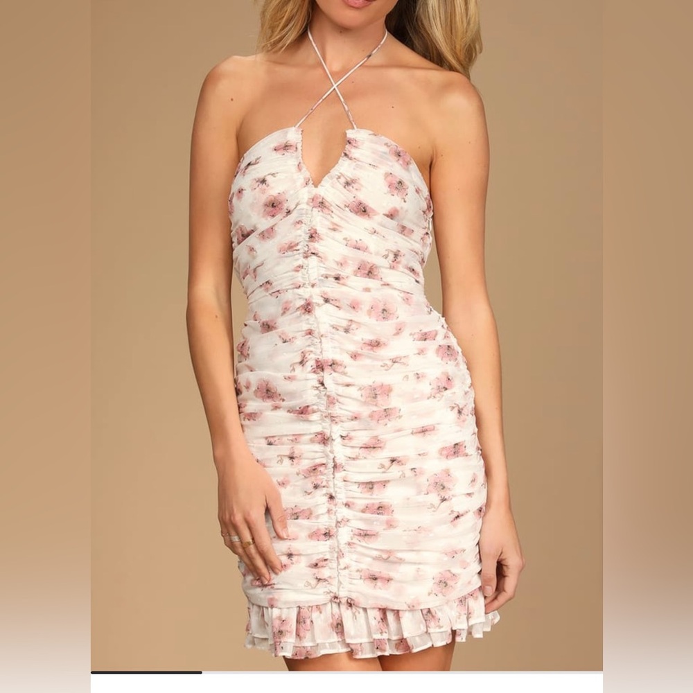Lulus strapless ruched dress